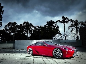 2012, LF-LC, Red, Palms, Lexus