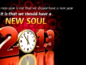 2013, Clock, New Year