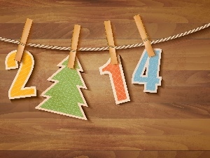 twine, text, christmas tree, New Year