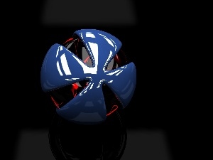 Orb, 3D, Blue