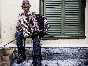 accordion, a man