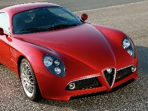 Alfa Romeo 8C, Mask, red hot