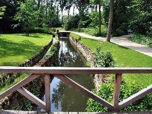 alley, bridges, Park, brook