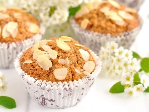 Muffins, almond, muffins