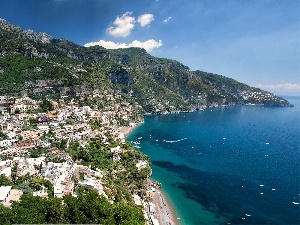 Amalfi, coast, Town, Italy, an