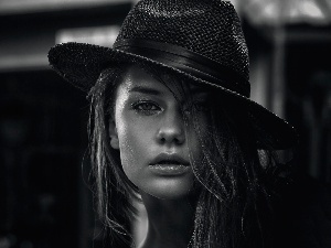 Black and White, Hat, Brigita Maldutytė, model