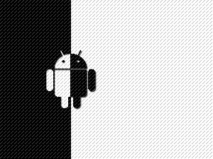 Android, black and white