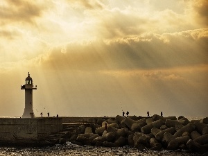 maritime, Anglers, Lighthouse