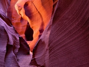 Antelope, canyon, golden, Arizona, Glow