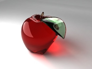 Apple, glass