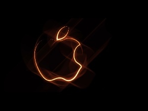 Apple, glowing