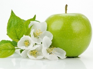 Apple, Flowers, green ones