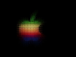 logo, Apple, neon