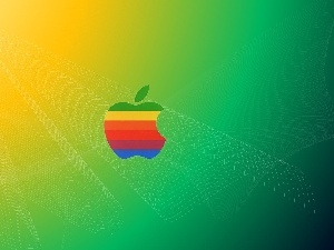 logo, Apple, rainbow