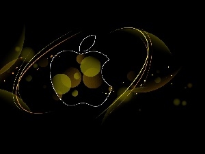 Apple, background, Pixel, Black