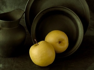 apples, Yellow, metal, dishes
