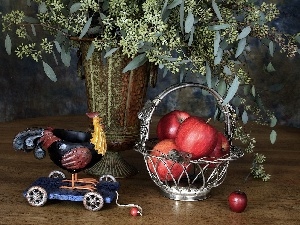 apples, Flowers, Still, toy, nature