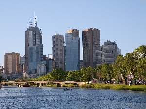 architecture, bridge, Melbourne, water
