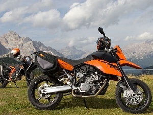 Arm, panniers, KTM 990 Supermoto