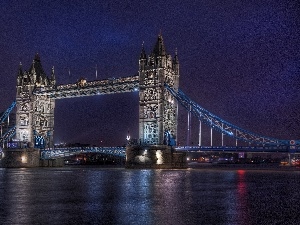 City at Night, Tower Bridge, England, London