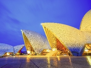 Australia, Sydney, illuminated, Opera