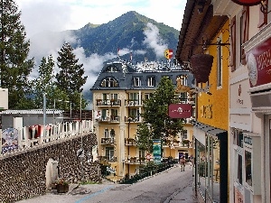 Austria, Bad Gastein, Hotel hall, alley