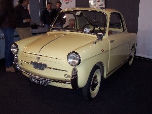 Autobianchi Bianchina, exhibition, cream