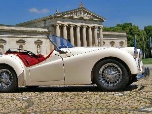 Automobile, antique, square, palace