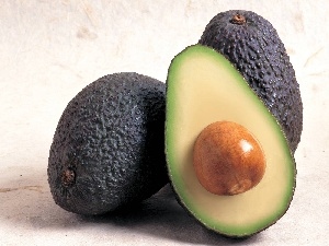 avocado, stone