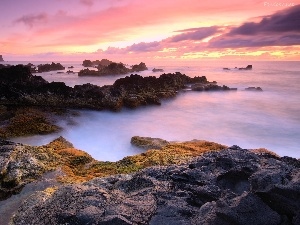 Azores, Great Sunsets, sea, Portugal, rocks
