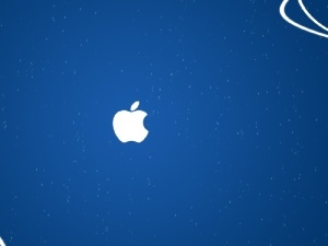 background, Blue, Apple, logo