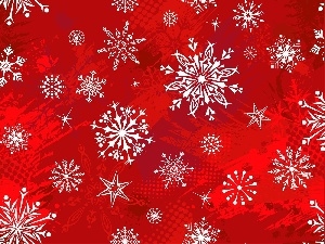 background, Red, flakes, snow