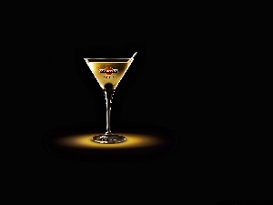 background, Black, glass, Martini