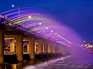 Banpo, bridge, Seul, Fountains, Duplex