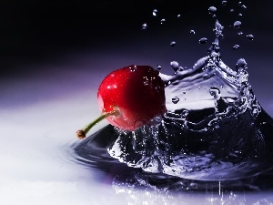 water, bath, cherry
