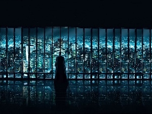 Batman, Town, Window, panorama