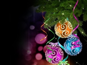 baubles, color, Christmas, decor