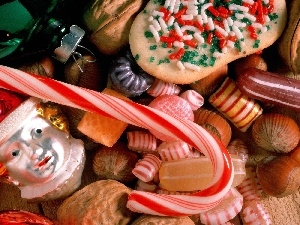 baubles, nuts, different, christmas, Candies