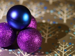 baubles, purple