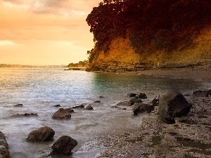 Beaches, sea, Cliffs, quiet