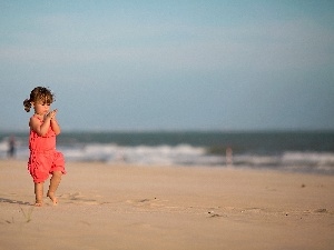 sea, Beaches, girl