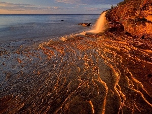 Beaches, Waves, sea, rocks