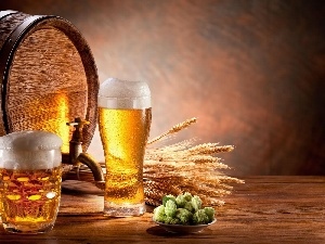 barrel, Beer, Glass