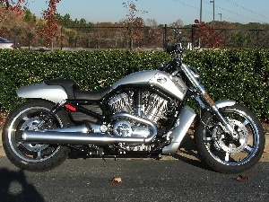 motor-bike, Harley Davidson V-Rod Muscle, silver