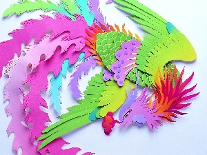 Bird, Papier Art, heavenly