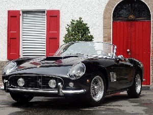 Black, Cabriolet, Ferrari 250 Spider