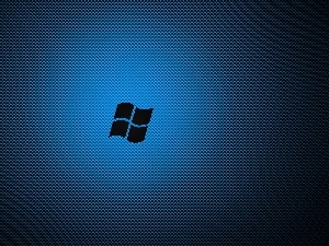 Black, blue, logo, background, windows