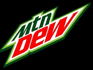 Black, Dew, logo, background, Mountain