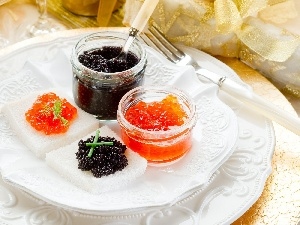 Black, caviar, White, Orange, service