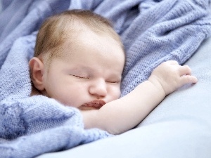 Blanket, blue, Sleeping, babe
